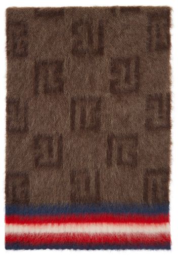 Balmain Brown Monogram Scarf