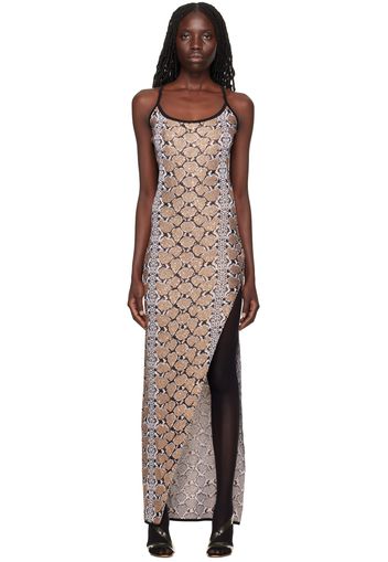 Balmain Gold Snakeskin Maxi Dress