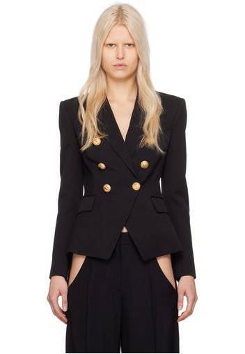 Balmain Black Double-Breasted Blazer