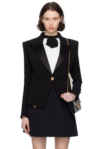 Balmain Black 1-Button Blazer