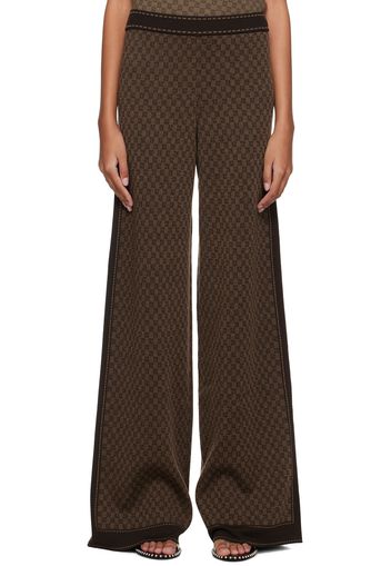 Balmain Brown Mini Monogram Lounge Pants