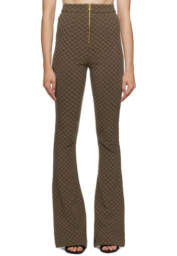 Balmain Brown Mini Monogram Lounge Pants