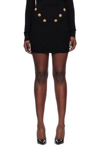 Balmain Black High-Rise Miniskirt