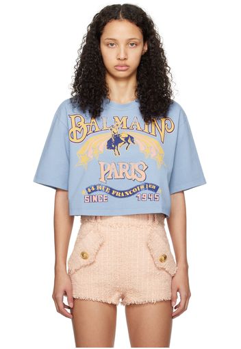 Balmain Blue Western T-Shirt