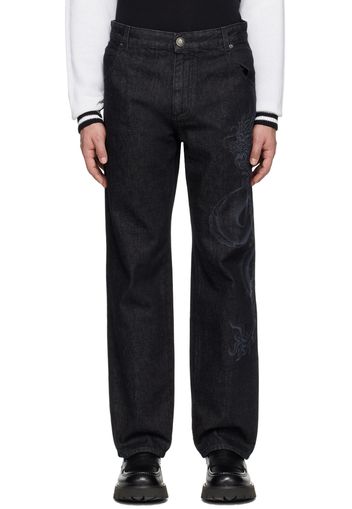 Balmain Black Dragon Jeans