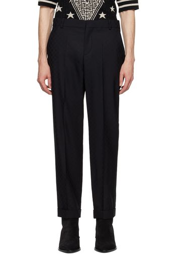 Balmain Black Monogram Trousers