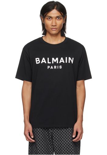 Balmain Black Printed T-Shirt