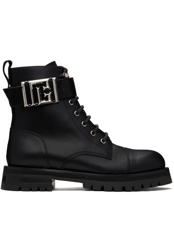 Balmain Black Charlie Leather Ranger Boots