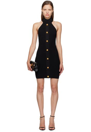 Balmain Black Halter Neck Minidress