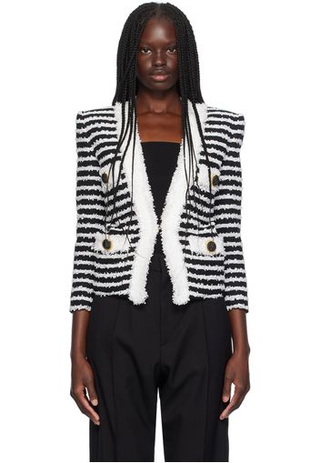 Balmain Black & White 4 Pocket Jacket