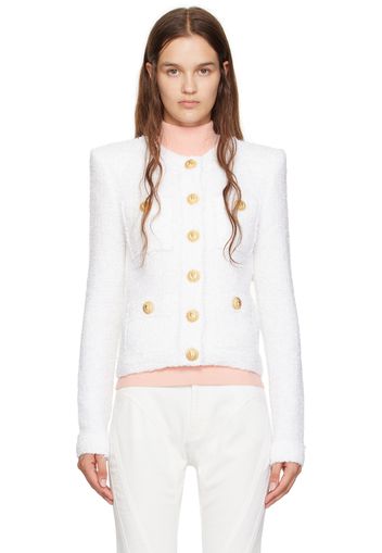 Balmain White Miami 4 Pocket Jacket