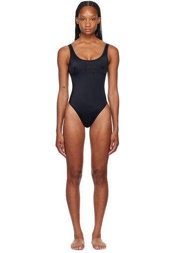 Balmain Black Logo Swimsuit