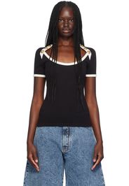 Balmain Black Button T-Shirt