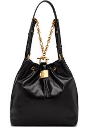 Balmain Black Pulse Calfskin Leather Backpack