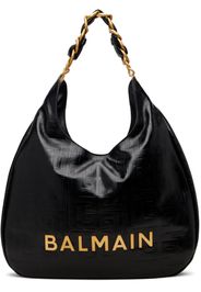 Balmain Black 1945 Soft Monogram Bag