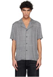 Balmain Black & White Pyjama Printed Prince of Wales Shirt