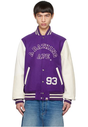 BAPE Purple Giant Ape Head Bomber Jacket