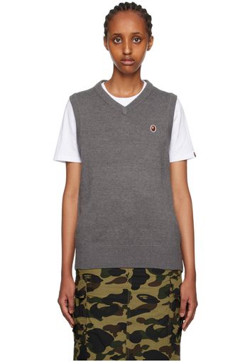 BAPE Gray Ape Head One Point Vest