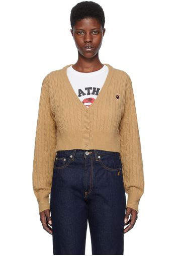 BAPE Tan Cropped Cardigan