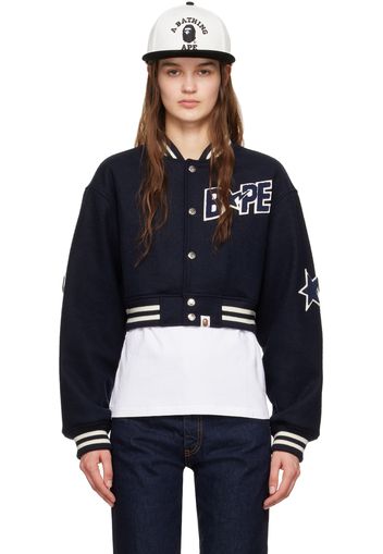 BAPE Navy BAPE STA Bomber Jacket