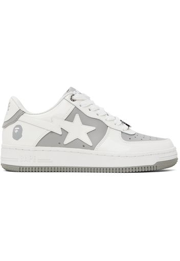 BAPE White & Gray STA #6 Sneakers