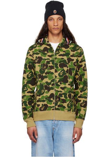 BAPE Green ABC Camo Shark Full Zip Hoodie