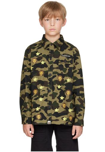 BAPE Kids Green 1st Camo Baby Milo STA Shirt