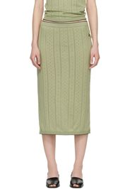 B.B. Wallace Khaki Serra Midi Skirt