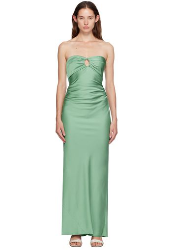 BEC + BRIDGE Green Emilia Strapless Maxi Dress