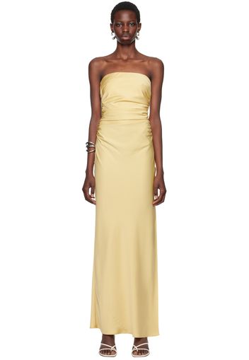 BEC + BRIDGE Yellow Eternity Strapless Maxi Dress