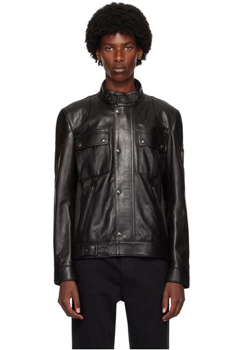 Belstaff Black Hand-Waxed Gangster Leather Jacket