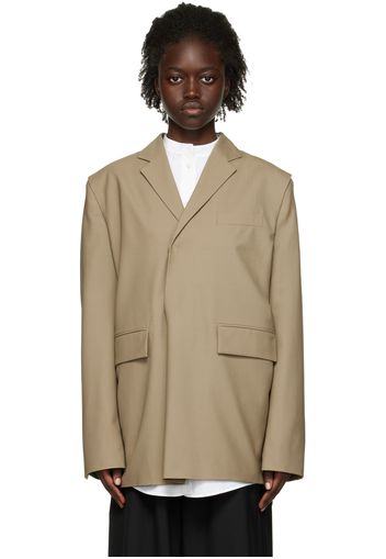 Bianca Saunders Khaki Pull Over Suit Blazer