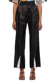 Bianca Saunders Black Vented Lounge Pants