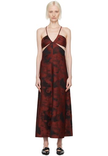 BITE Red & Black Aquilone Midi Dress