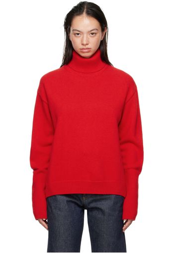 BITE Red Fine Wool Knit Turtleneck