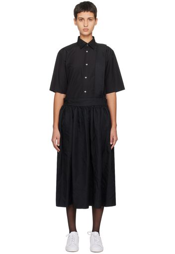 Black Comme des Garçons Black Shoulder Strap Midi Skirt