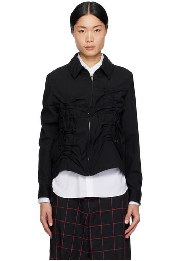 Black Comme des Garçons Black Ruched Jacket