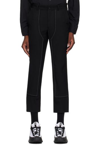 Black Comme des Garçons Black Contrast Stitch Trousers