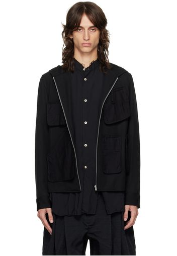 Black Comme des Garçons Black Hooded Jacket