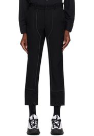 Black Comme des Garçons Black Contrast Stitch Trousers