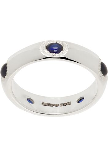 Bleue Burnham Silver Oval Cabochon Band Ring