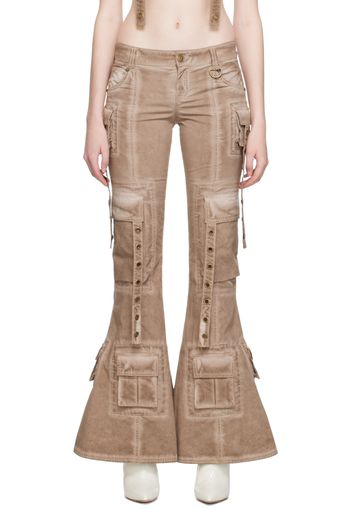 Blumarine Brown Strap Trousers