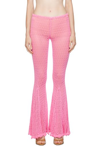 Blumarine Pink Flared Trousers