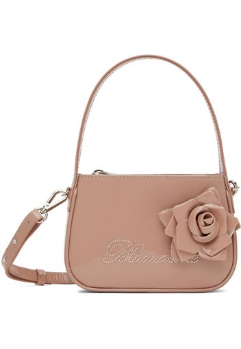 Blumarine Pink Rhinestone Logo Bag