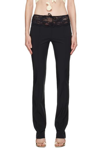 Blumarine Black Slim-Fit Trousers