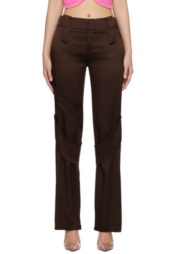 Blumarine Brown Spiral Trousers