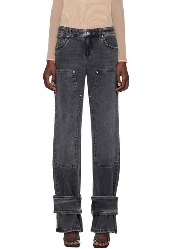 Blumarine Black Boyfit Cargo Jeans