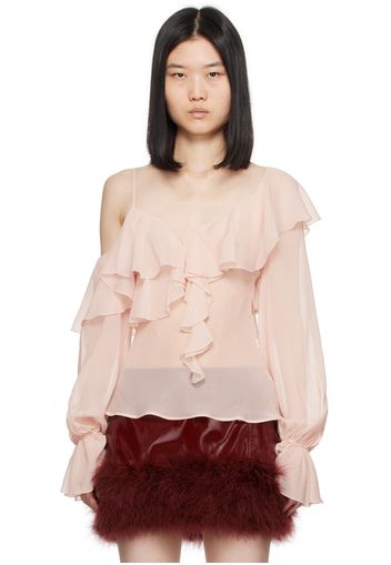 Blumarine Pink Silk Blouse