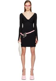 Blumarine Black Twisted Minidress