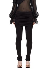 Blumarine Black Layered Leggings